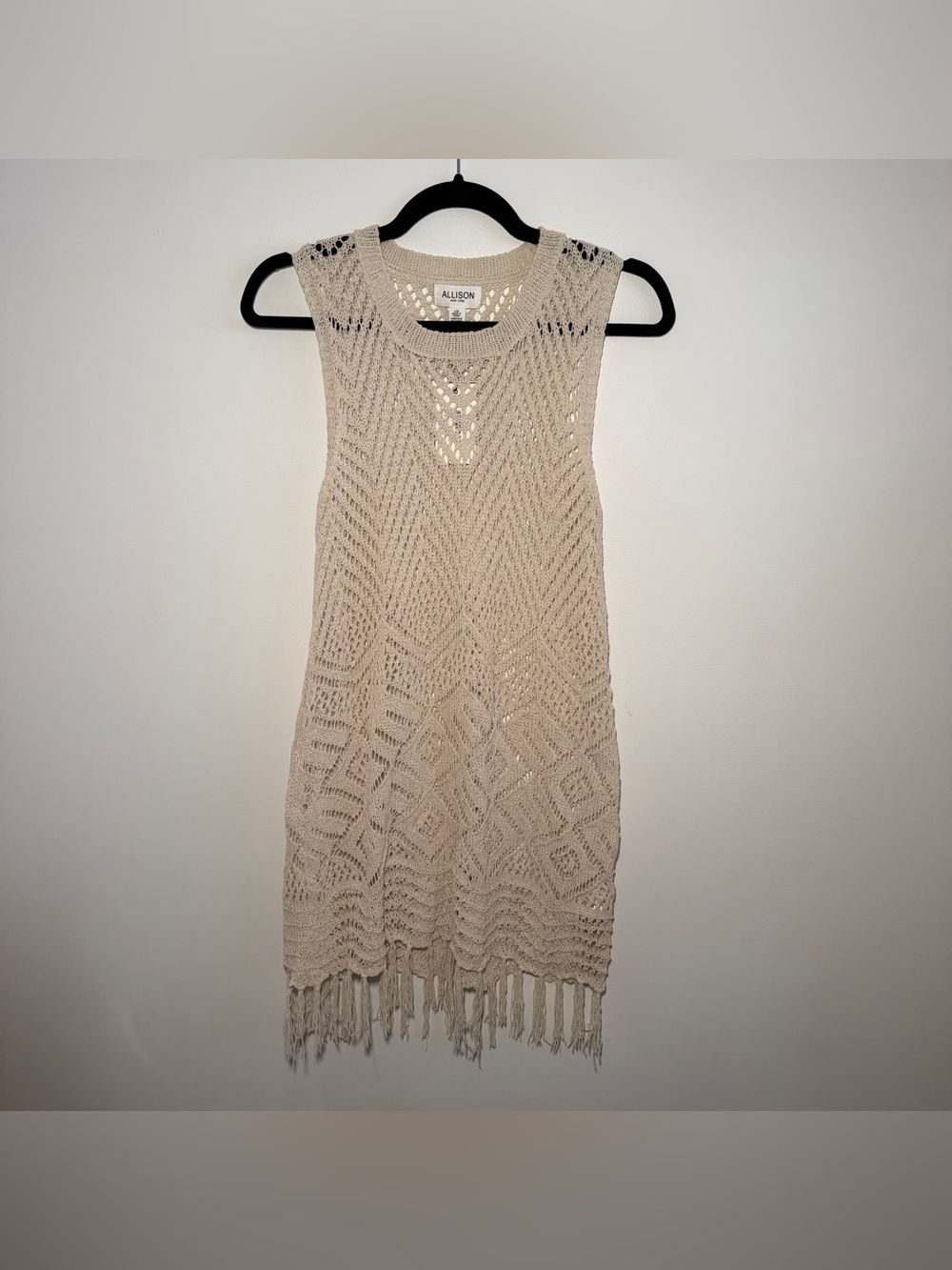 Allison New York Fringe Bathing Suit Cover Up Size L